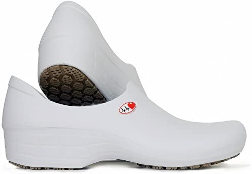 SSW-BCA-P1 Women's Printed Waterproof Non Slip Work Shoes - Nursing Shoes - KEEPNURSING (6.5, White-Electro Heart): Buy Online at Best Price in UAE - Amazon.ae