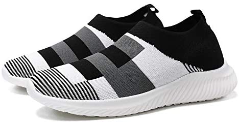 Women's Casual Color Block Walking Shoes Lightweight Breathable Mesh Athletic Running Shoes Fashion Slip-on Sock Sneakers Comfort Work Black: Buy Online at Best Price in UAE - Amazon.ae