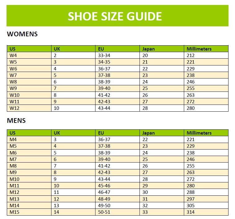 Crocs Printable Size Chart