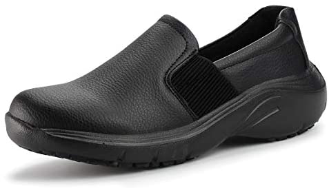 Hawkwell Women's Lightweight Comfort Slip Resistant Nursing Shoes, Black  PU, 5 M US: Buy Online at Best Price in UAE - Amazon.ae