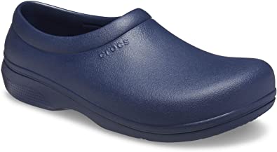 Amazon.com | Crocs Unisex-Adult On The Clock Clog | Slip Resistant Work Shoes | Mules &amp; Clogs