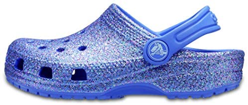 Crocs Kids&#39; Classic Glitter Clog | Glitter Shoes for Girls | Slip On Shoes, Lapis, 10 US Toddler: Amazon.sg: Fashion