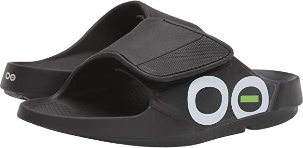 Amazon.com | OOFOS OOahh Sport Flex Slide - Lightweight Recovery Footwear - Reduces Pressure on Feet, Joints &amp; Back - Machine Washable - Hand-Painted Graphics | Sandals