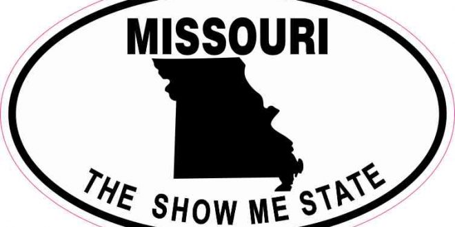 5in x 3in Oval Missouri the Show Me State Sticker | StickerTalk®