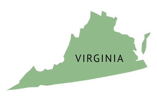 Virginia State Plain Map Transparent PNG & SVG Vector
